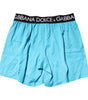 Boxer Dolce &amp; Gabbana bleu à logo taille standard