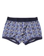Boxer classique Dolce &amp; Gabbana à imprimé logo bleu