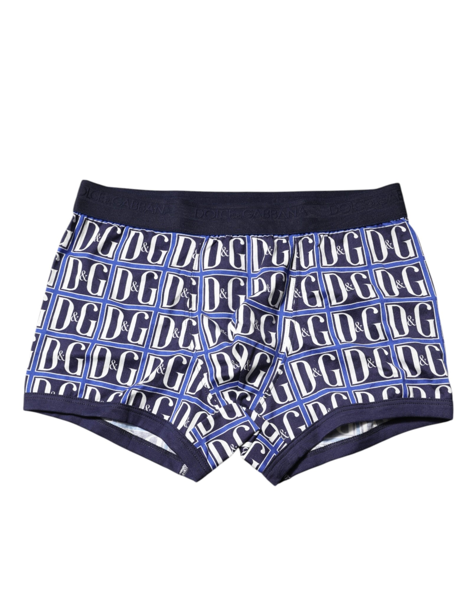 Boxer classique Dolce &amp; Gabbana à imprimé logo bleu