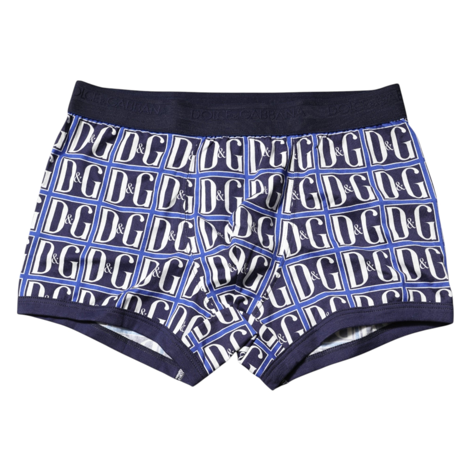 Boxer classique Dolce &amp; Gabbana à imprimé logo bleu