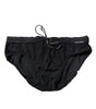 Maillot de bain slip de plage noir à cordon de serrage Dolce & Gabbana pour homme