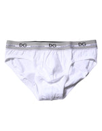 Sous-vêtement classique en coton stretch blanc Dolce &amp; Gabbana