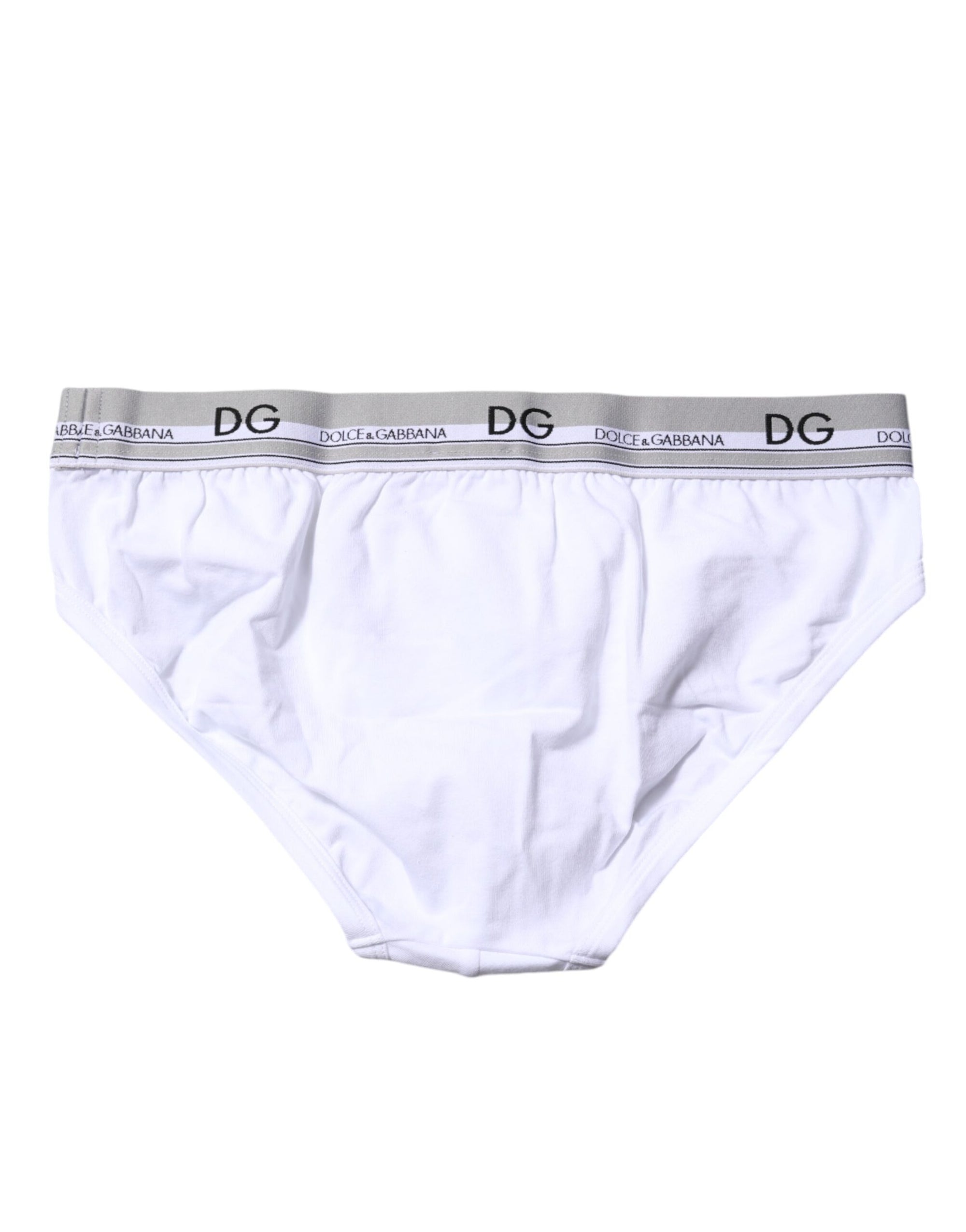 Sous-vêtement classique en coton stretch blanc Dolce &amp; Gabbana