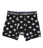 Boxer classique à taille avec logo noir Dolce &amp; Gabbana