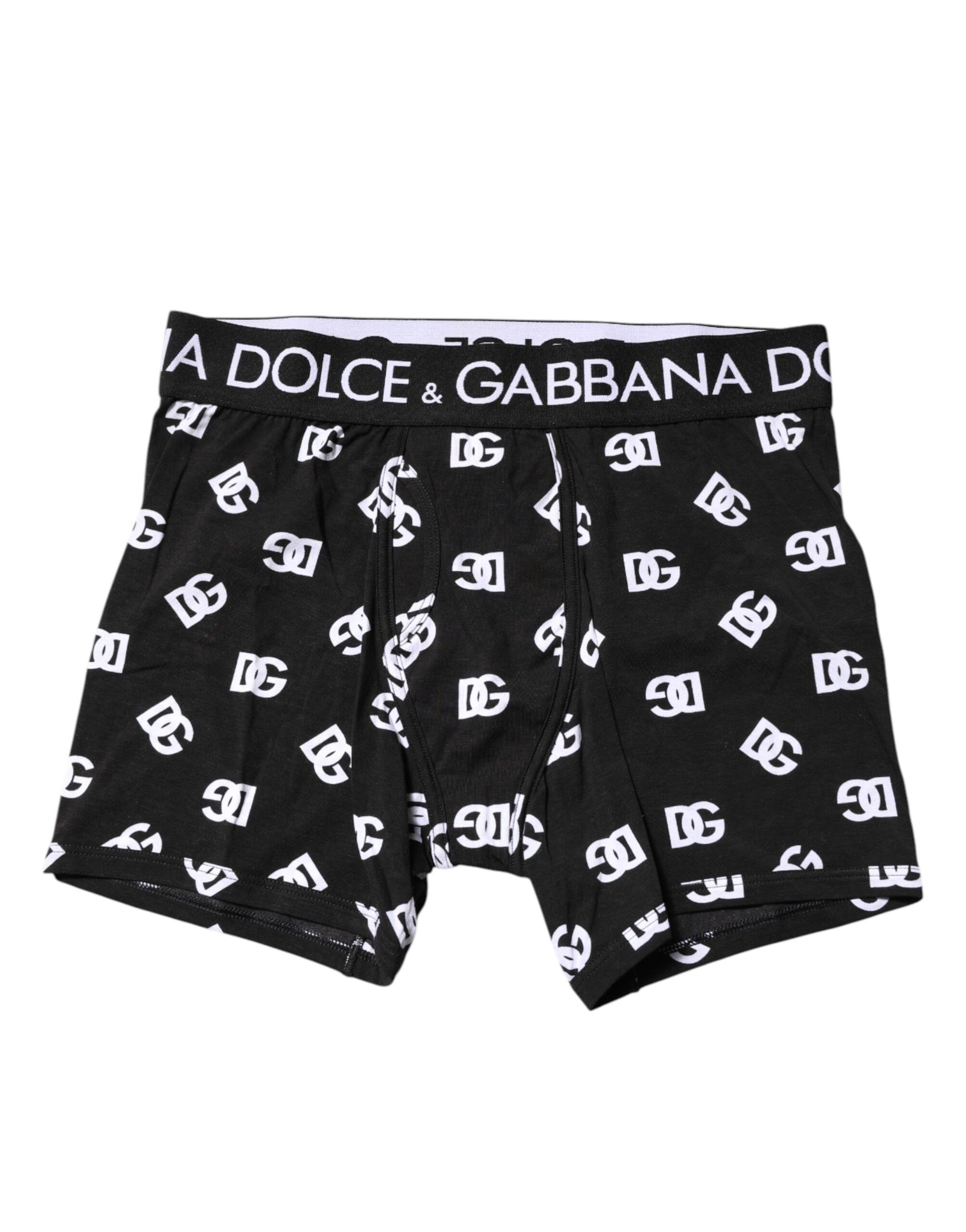 Boxer classique à taille avec logo noir Dolce &amp; Gabbana
