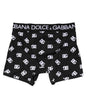 Boxer classique à taille avec logo noir Dolce &amp; Gabbana