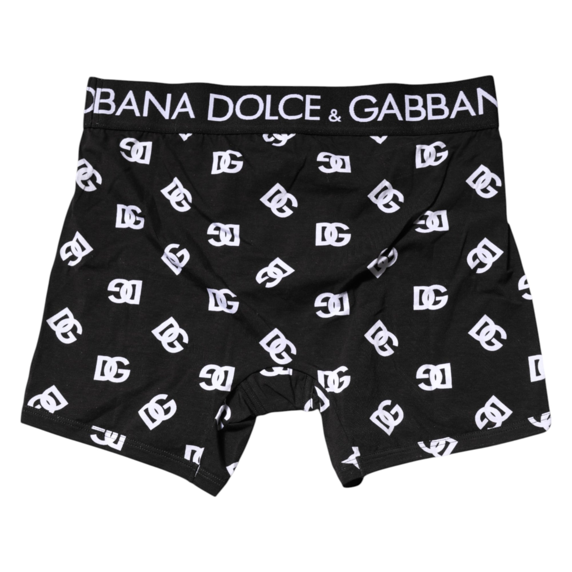 Boxer classique à taille avec logo noir Dolce &amp; Gabbana