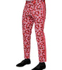 Dolce & Gabbana Pink Cherry Print Cotton Dress Pants