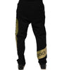Dolce & Gabbana Black Cotton Logo Tape Men Jogger Pants