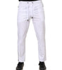 Dolce & Gabbana White Cotton Stretch Logo Men Jogger Pants