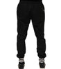 Dolce & Gabbana Black Cotton Logo Tape Men Jogger Pants