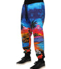 Dolce & Gabbana Blue Hawaiian Print Jogger Sweatpants Pants