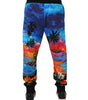 Dolce & Gabbana Blue Hawaiian Print Jogger Sweatpants Pants