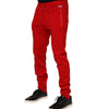 Dolce & Gabbana Red Viscose Logo Jogger Men Sweatpants Pants