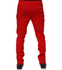 Dolce & Gabbana Red Viscose Logo Jogger Men Sweatpants Pants