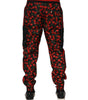 Dolce & Gabbana Black Red Cherry Print Men Sweatpants Pants