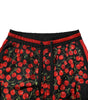 Dolce & Gabbana Black Red Cherry Print Men Sweatpants Pants