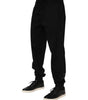 Dolce & Gabbana Black Cotton Men Jogger Sweatpants Pants