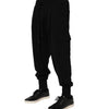 Dolce & Gabbana Black Cotton Logo Jogger Sweatpants Pants