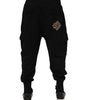 Dolce & Gabbana Black Cotton Logo Jogger Sweatpants Pants