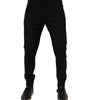 Dolce & Gabbana Black Cotton Men Jogger Sweatpants Pants