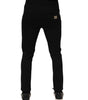 Dolce & Gabbana Black Viscose Drawstring Men Jogger Pants