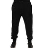 Dolce & Gabbana Black Cotton Drawstring Jogger Pants