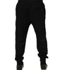 Dolce & Gabbana Black Cotton Drawstring Jogger Pants