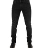 Dolce & Gabbana Black Washed Cotton Skinny Denim Jeans
