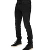 Dolce & Gabbana Black Washed Cotton Skinny Denim Jeans