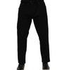 Dolce & Gabbana Black Cotton Logo Plaque Denim Jeans