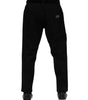Dolce & Gabbana Black Cotton Logo Plaque Denim Jeans