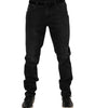 Dolce & Gabbana Black Cotton Logo Plaque Skinny Denim Jeans