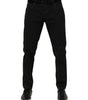 Dolce & Gabbana Black Cotton GOLD Skinny Denim Jeans