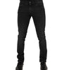 Dolce & Gabbana Black Washed Cotton Skinny Denim Jeans