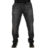 Dolce & Gabbana Gray Washed Cotton Loose Denim Jeans
