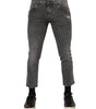 Dolce & Gabbana Gray Cotton Logo Plaque Men Denim Jeans