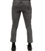 Dolce & Gabbana Gray Cotton Logo Plaque Men Denim Jeans