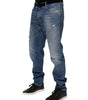 Dolce & Gabbana Blue Washed Cotton Logo Plaque Denim Jeans