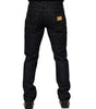Dolce & Gabbana Dark Blue Cotton Logo Plaque Men Denim Jeans