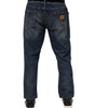 Dolce & Gabbana Blue Cotton Logo Plaque Slim Denim Jeans