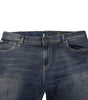 Dolce & Gabbana Blue Cotton Logo Plaque Slim Denim Jeans