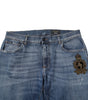 Dolce & Gabbana Blue Logo Embroidery Denim Jeans
