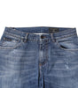 Dolce & Gabbana Blue Cotton Logo Plaque Denim Jeans