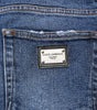 Dolce & Gabbana Blue Cotton Logo Plaque Skinny Men Denim Jeans