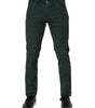 Dolce & Gabbana Green Cotton Corduroy Skinny Pants
