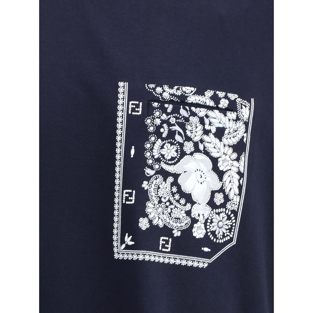T-shirt Fendi avec poche imprimée bandana