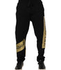 Dolce & Gabbana Black Cotton Logo Tape Men Jogger Pants