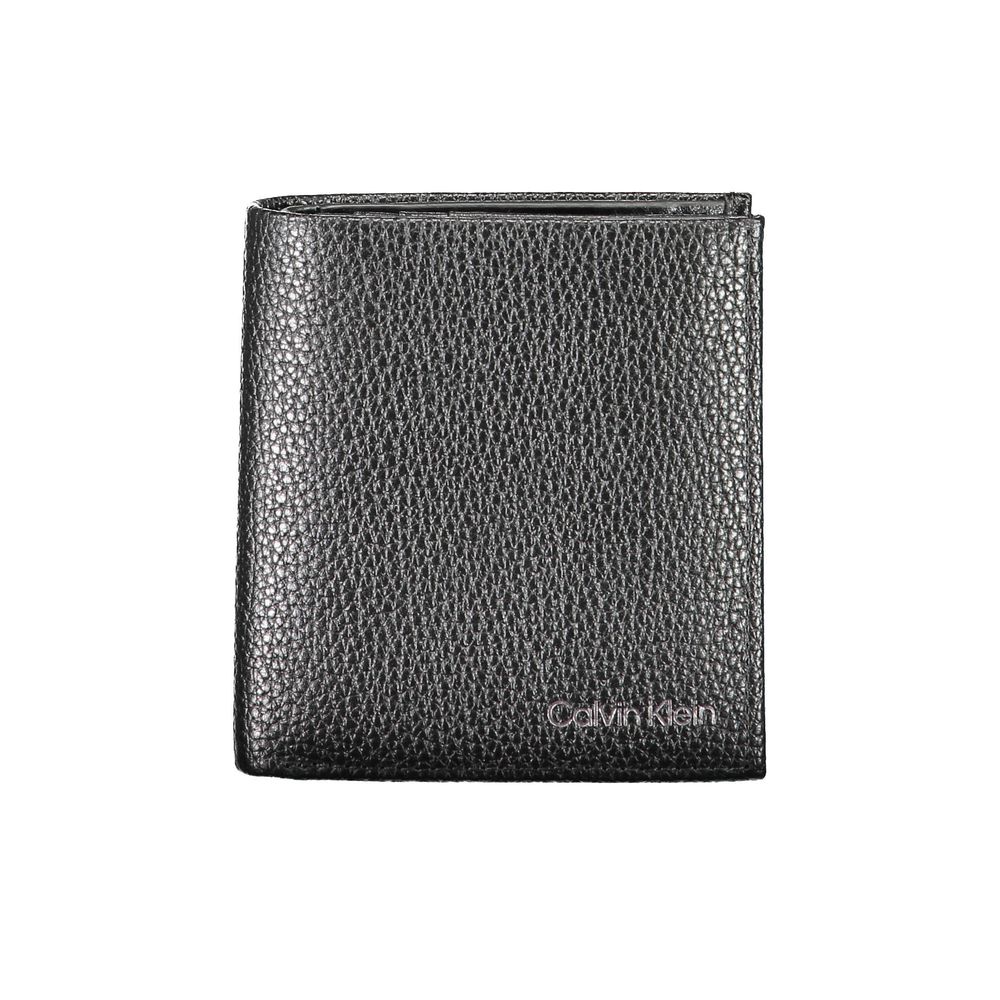 Portefeuille en cuir noir Calvin Klein