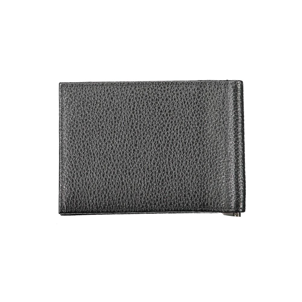 Portefeuille en cuir noir Calvin Klein
